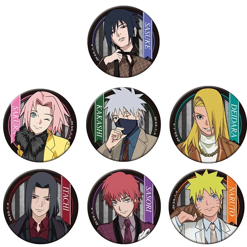 Anime Merchandise Ideas - 나루토 사스케 애니메이션 배지 핀 세트