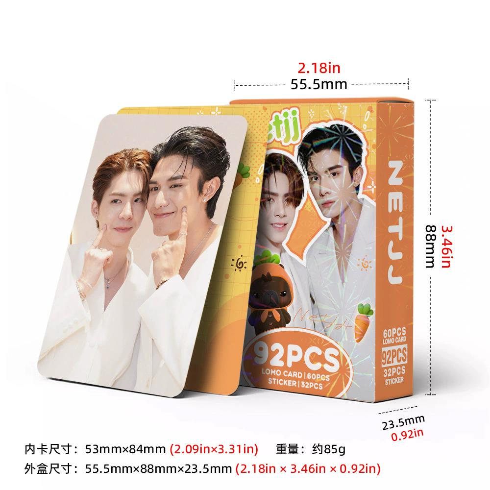 92개/세트 넷JJ 태국 BL 배우 로모 카드 팩 60 - Sticker Sheet Set 리뷰 및 가격