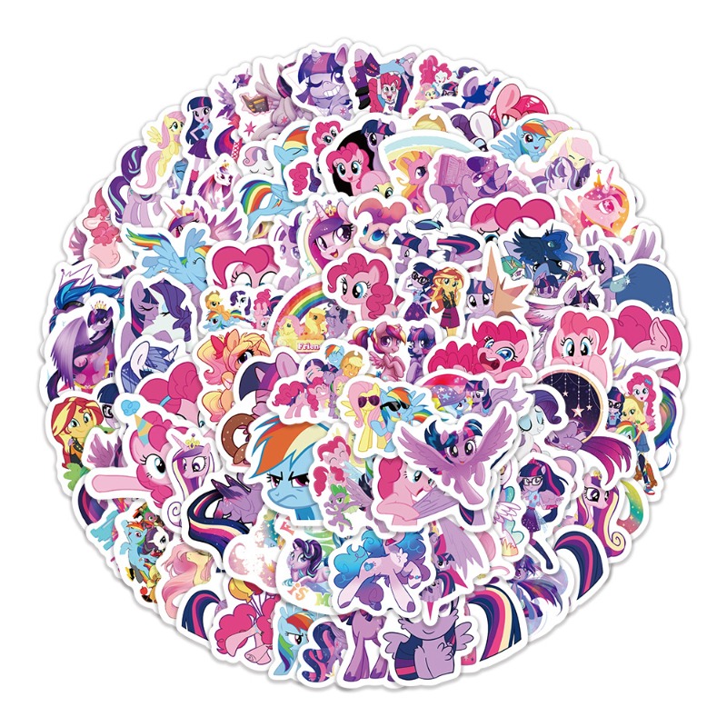 100pcs 만화 마이 리틀 포니 트와일라잇 스파클 패 - Anime Merchandise 리뷰 및 가격