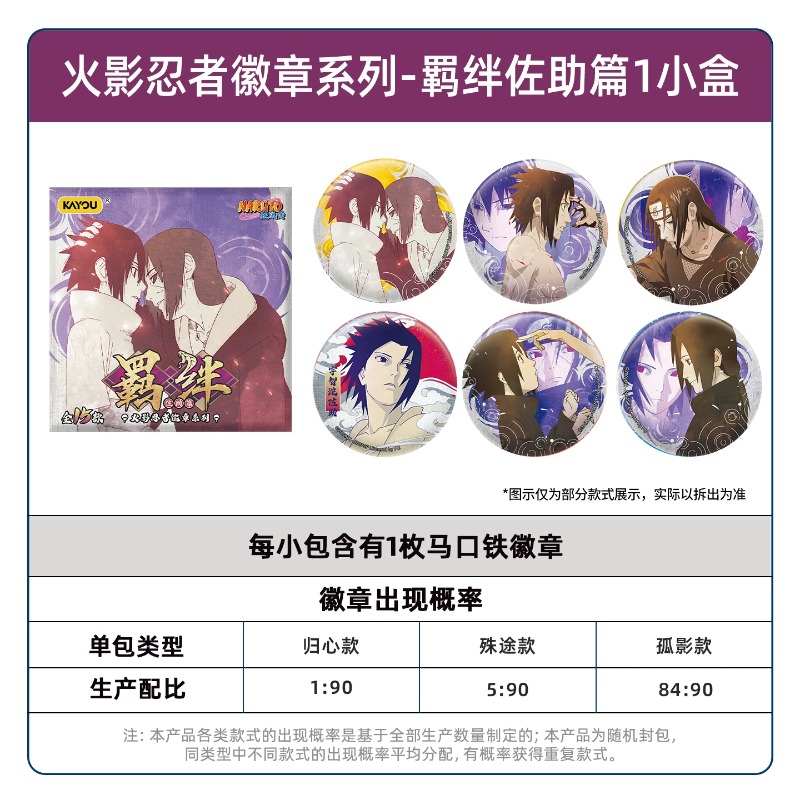 정품 카유 나루토 배지 시리즈 사스케의 결연(본드) 틴 - Anime Merchandise Naruto 리뷰 및 가격