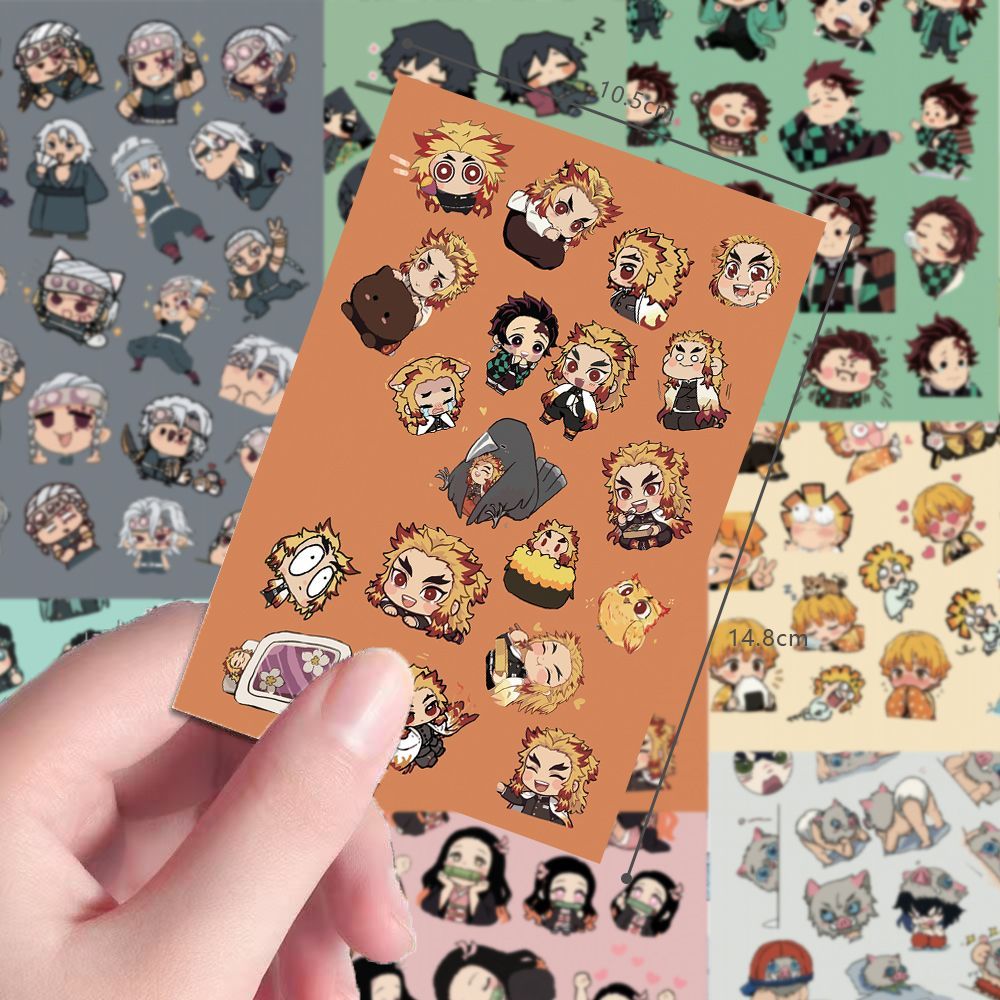 24개입 치비 데몬 슬레이어 스크린 보호 스티커 듀얼  - Sticker Sheet Set 리뷰 및 가격