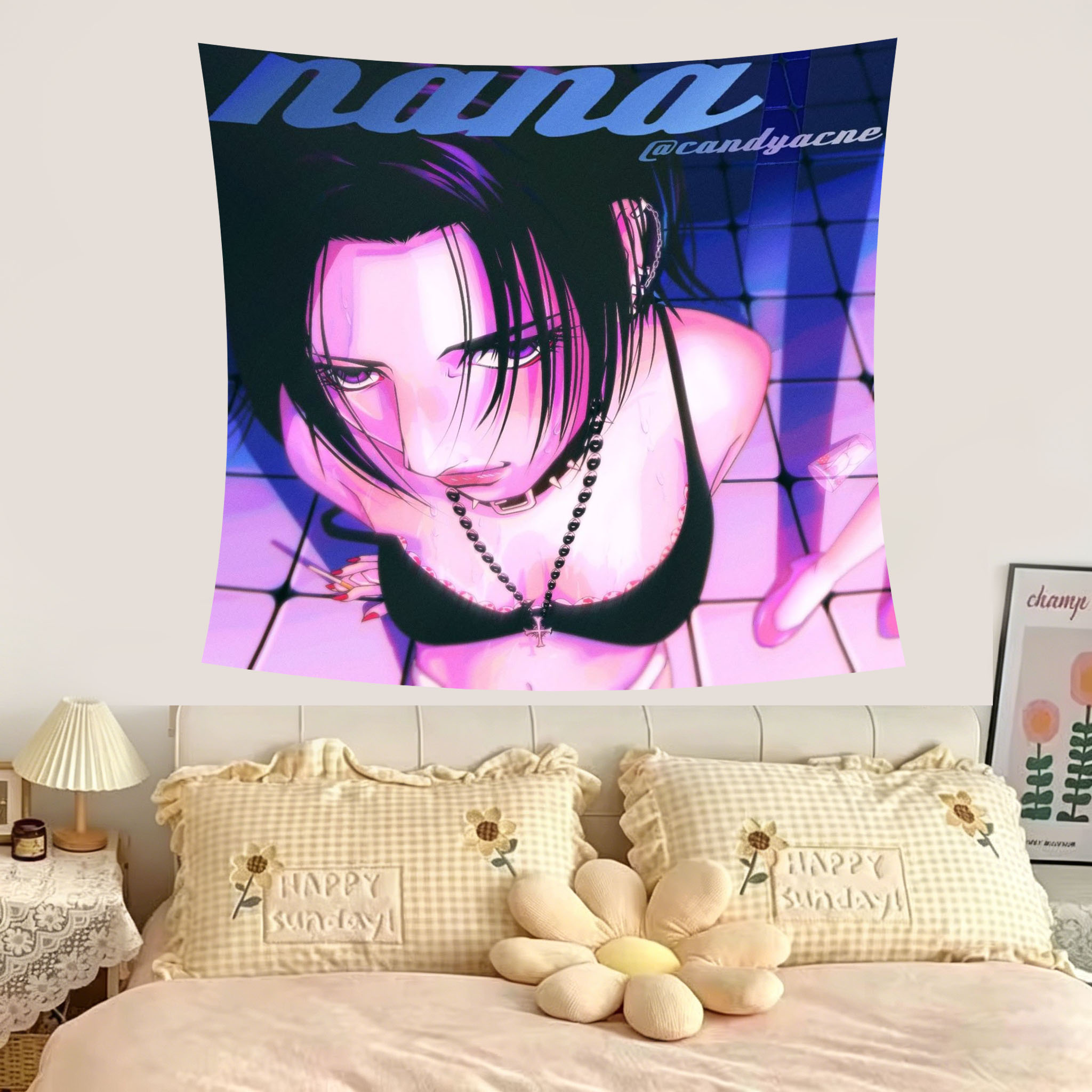 VIKAMA NANA 코마츠 나나 태피스트리 일본 애니 - Anime Merchandise In Japanese 리뷰 및 가격