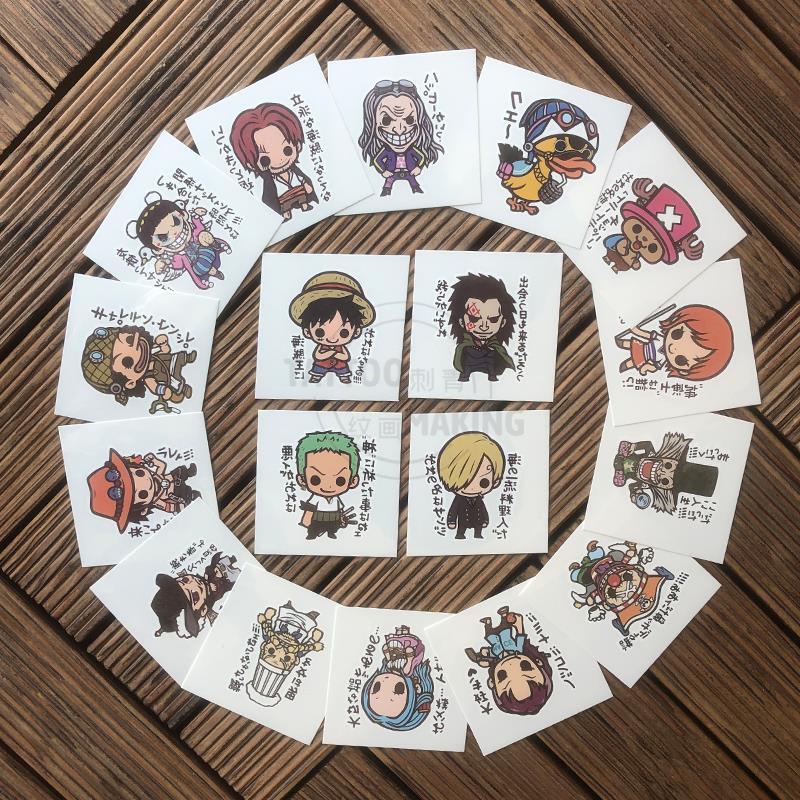 새로운 임시 타투 스티커 세트 18매, 원피스 루피 조 - Sticker Sheet Set 리뷰 및 가격