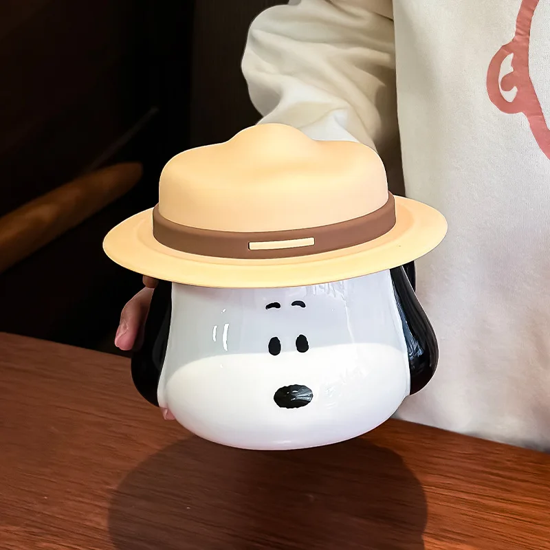 스누피 밀짚모자 디자인 세라믹 머그컵 (뚜껑과 손잡이  - Anime Merchandise Ideas 리뷰 및 가격